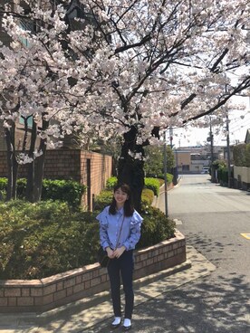 「Perry Ellis（ペリーエリス）のアイテム」を使った、おぱなさん（レディース・149cm）の春コーディネート