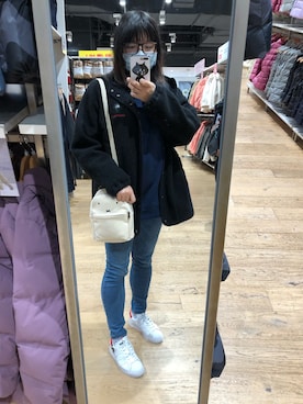 「にゃー（ニャー）のアイテム（ジャケット/アウター）」を使った、Atobeさん（レディース・167cm）の冬コーディネート