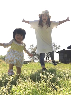「Moujonjon（ムージョンジョン）のアイテム（ワンピース）」を使った、ranaさん（レディース・155cm）の春コーディネート