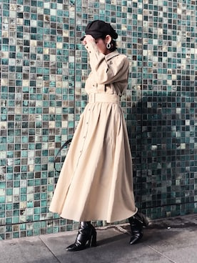 「アイテム（シャツワンピース）」を使った、みにあやさん（レディース・150cm・20代）の春コーディネート