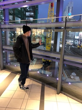 「東京旅行」｜ありさん（メンズ・176cm）の冬コーディネート