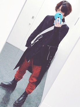 「Y's（ワイズ）のアイテム（ブーツ）」を使った、ハリポンさん（メンズ・163cm）の冬コーディネート