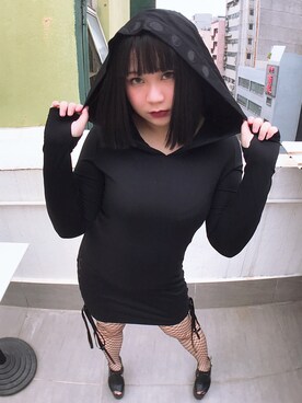「KILL STAR（キルスター）のアイテム（ワンピース/ドレス）」を使った、吹雪あみさん（レディース・168cm）の夏コーディネート