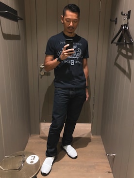 「RALEIGHのアイテム」を使った、KP 郭さん（メンズ・170cm）の夏コーディネート