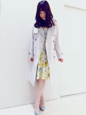 「BSTR」｜「アイテム（トレンチコート）」を使った、ayakoさん（レディース・162cm）の冬コーディネート