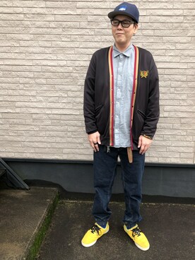 「Back Channel（バックチャンネル）のアイテム（パンツ）」を使った、しゅんころさん（メンズ・176cm）の春コーディネート