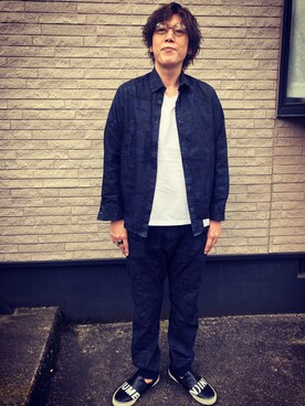 「APPLEBUM」｜「アイテム（スリッポン）」を使った、しゅんころさん（メンズ・176cm）の秋コーディネート