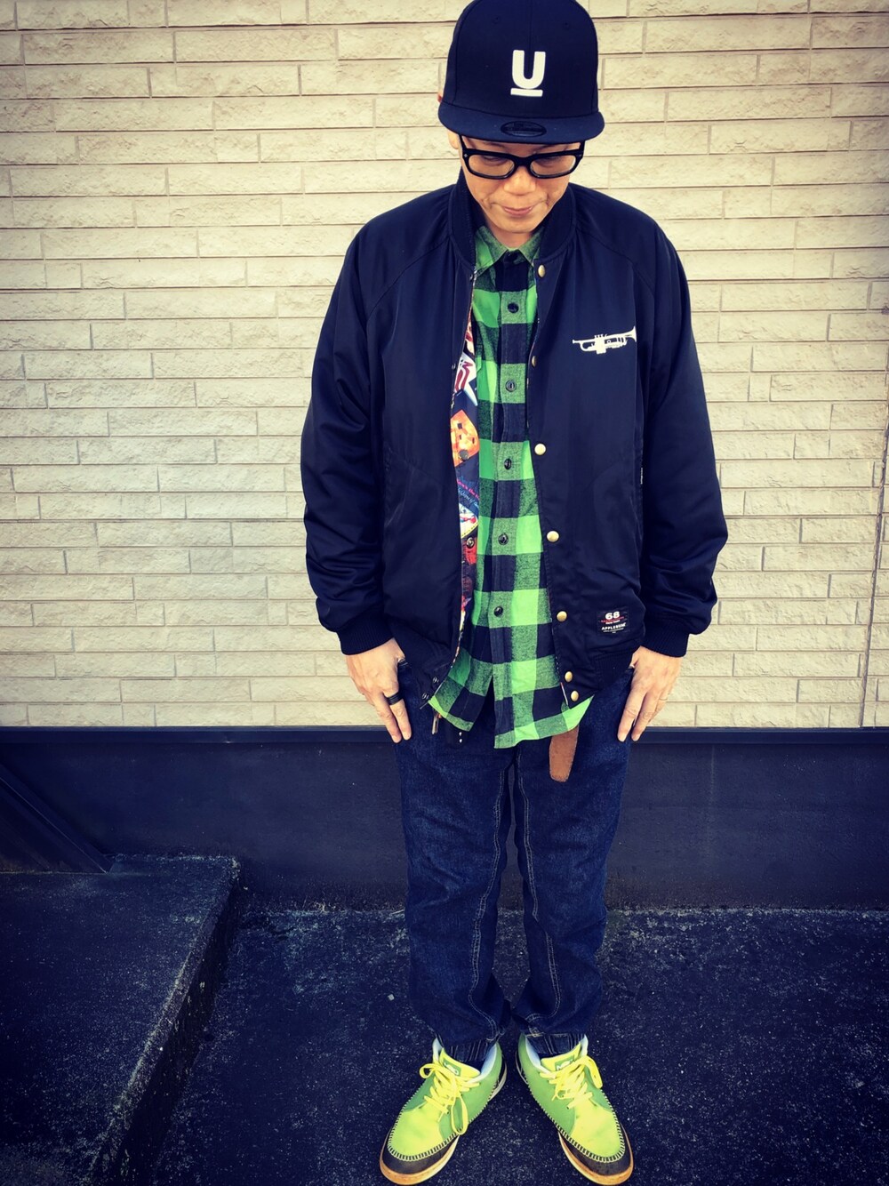 「秋のコーデ、ストリート服が好き、お洒落さんとつながりたい、APPLEBUM、BACK CHANNEL、UNDER COVER」｜「UNDERCOVERのアイテム（キャップ、ブラック系）」を使った、しゅんころさん（メンズ・176cm）の秋コーディネートの1枚目の写真