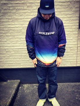 「APPLEBUM」｜「アイテム（ナイロンジャケット）」を使った、しゅんころさん（メンズ・176cm）の冬コーディネート