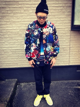 「APPLEBUM」｜「アイテム（ナイロンジャケット）」を使った、しゅんころさん（メンズ・176cm）の冬コーディネート