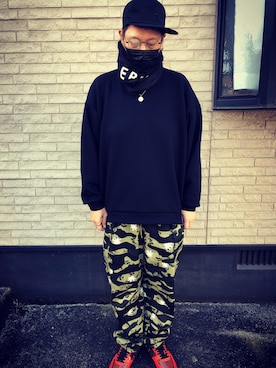 「APPLEBUM」｜「アイテム（帽子）」を使った、しゅんころさん（メンズ・176cm）の冬コーディネート