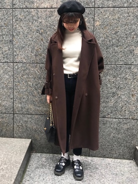 「OPENING CEREMONY（オープニングセレモニー）のアイテム（ピアス（両耳用））」を使った、Chieさん（レディース・167cm）の秋コーディネート