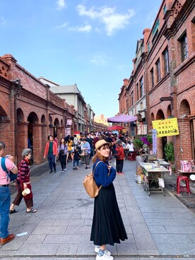 「H:CONNECT（エイチコネクト）のアイテム（トップス）」を使った、ciciさん（レディース・163cm）の春コーディネート