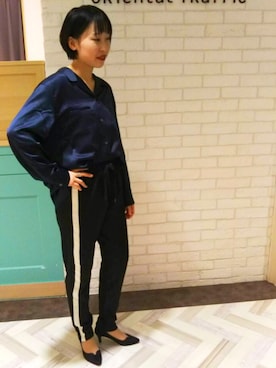「黒パンプス」｜ORientalTRaffic ルミネ池袋店さん（レディース・161cm）の冬コーディネート