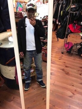 「ドラフトリーバイス」｜「アイテム（帽子）」を使った、かっつうさん（メンズ・174cm）の冬コーディネート