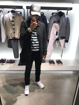 「ナイキエアマックスデー」｜「アイテム（ブルゾン）」を使った、かっつうさん（メンズ・174cm）の春コーディネート