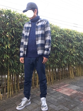 「LOGOS（ロゴス）のアイテム（パンツ）」を使った、かっつうさん（メンズ・174cm）の春コーディネート