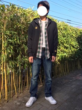 「campion」｜かっつうさん（メンズ・174cm）の春コーディネート