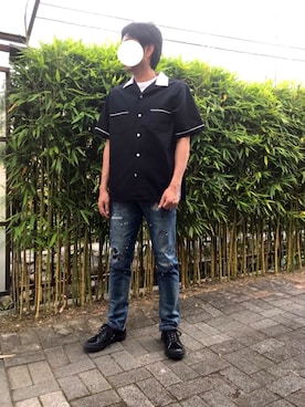 「ONE STAR」｜かっつうさん（メンズ・174cm）の夏コーディネート