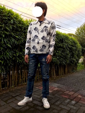 「アロハシャツ」｜かっつうさん（メンズ・174cm）の秋コーディネート