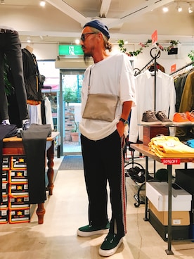 「シルバーバッグ」｜長老さん（メンズ・170cm）の夏コーディネート