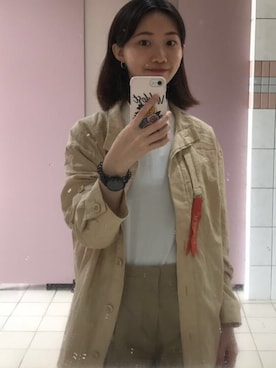 「Gozo（ゴソ）のアイテム（トップス）」を使った、歐歐さん（レディース・161cm）の春コーディネート