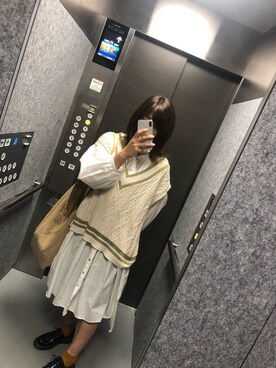 「SM2（エスエムツー）のアイテム（シャツワンピース）」を使った、kasumiさん（レディース・162cm）の秋コーディネート