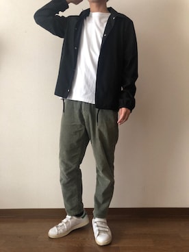 「大学生」｜「アイテム（ナイロンジャケット）」を使った、HIROKIさん（メンズ・172cm）の春コーディネート