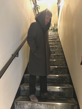 「KAZUYUKI KUMAGAI ATTACHMENT（カズユキクマガイアタッチメント）のアイテム（テーラードジャケット）」を使った、sheffyさん（メンズ・163cm）の秋コーディネート