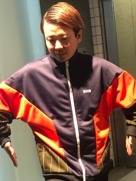 「MSGM（エムエスジーエム）のアイテム（ジャージ）」を使った、sheffyさん（メンズ・163cm）の秋コーディネート