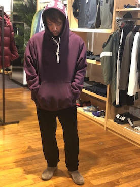 「MSGM（エムエスジーエム）のアイテム（パーカー）」を使った、sheffyさん（メンズ・163cm）の秋コーディネート