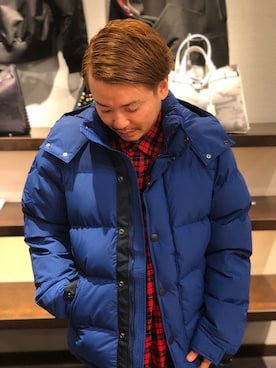 「WOOLRICH（ウールリッチ）のアイテム（その他アウター）」を使った、sheffyさん（メンズ・163cm）の秋コーディネート
