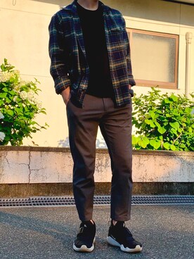 「patagonia」｜「アイテム（スラックス）」を使った、路傍さん（メンズ・165cm）の春コーディネート