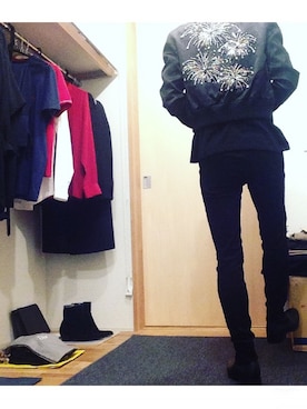 「SAINT LAURENT PARIS（サンローランパリ）のアイテム（ブルゾン）」を使った、Takuto  Kobayashiさん（メンズ・165cm）の夏コーディネート