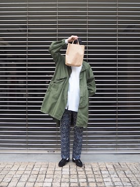 「アイテム（モッズコート、その他）」を使った、Tさん（メンズ・180cm）の冬コーディネート