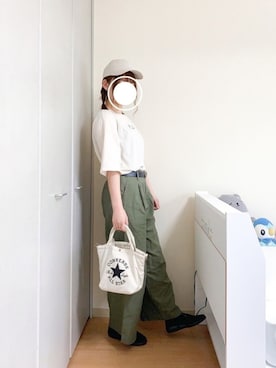 「a.g.plus（エージープラス）のアイテム（トップス）」を使った、みさきさん（レディース・162cm）の夏コーディネート