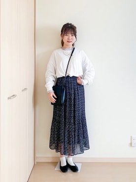 「花柄スカート」｜みさきさん（レディース・162cm・10代）の春コーディネート