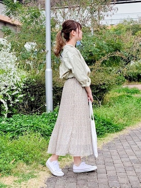 「花柄スカート」｜みさきさん（レディース・162cm・10代）の春コーディネート