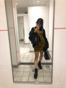 「アイテム（ワンピース/ドレス）」を使った、yonechaanさん（レディース・158cm・10代）の冬コーディネート