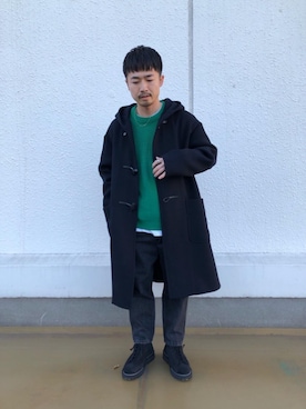 「BEAUTY&YOUTH UNITED ARROWS（ビューティーアンドユースユナイテッドアローズ）のアイテム（ダッフルコート）」を使った、taigaさん（メンズ・170cm）の冬コーディネート