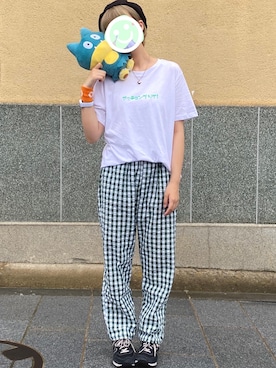 「アイテム（おもちゃ、グリーン系）」を使った、　あいり☺︎さん（レディース・163cm）の夏コーディネート