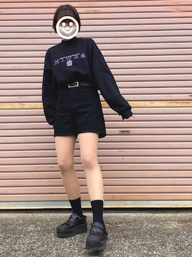 「UNIQLO U」｜「アイテム（ソックス/靴下）」を使った、　あいり☺︎さん（レディース・163cm）の春コーディネート