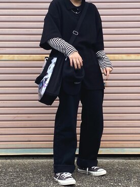 「UNIQLO U」｜　あいり☺︎さん（レディース・163cm）の春コーディネート