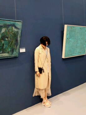 「--（--）のアイテム（トレンチコート）」を使った、Erraticさん（レディース・161cm）の春コーディネート