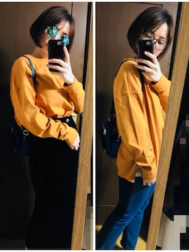 「ALLUMER（アリュメール）のアイテム（Tシャツ/カットソー）」を使った、みうさん（レディース・155cm）の春コーディネート