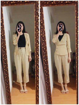 「MONKI（モンキ）のアイテム（ブルゾン）」を使った、CAMIECAMIEさん（レディース・168cm）の夏コーディネート