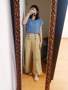 「SCHUTZ（シュッツ）のアイテム」を使った、CAMIECAMIEさん（レディース・165cm）の夏コーディネート