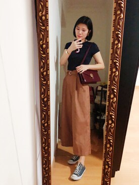 「handmade」｜「アイテム（アナログ腕時計）」を使った、CAMIECAMIEさん（レディース・165cm）の秋コーディネート