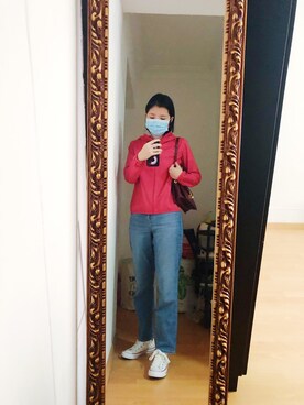 「red」｜「アイテム（その他アウター）」を使った、CAMIECAMIEさん（レディース・165cm）の秋コーディネート