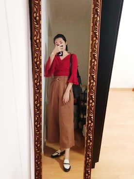 「MOCKBERG（モックバーグ）のアイテム」を使った、CAMIECAMIEさん（レディース・165cm）の秋コーディネート